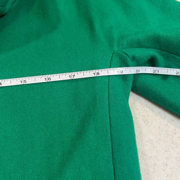 J.Crew Kelly Green Wool Coat Button Up Jacket Size 2 Holiday Gift Classic - Picture 8 of 14